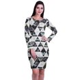 thumbnail image 2 of Moomaya Womens Full Sleeve Printed Midi Length Printed Bodycon Dress, 2 of 6