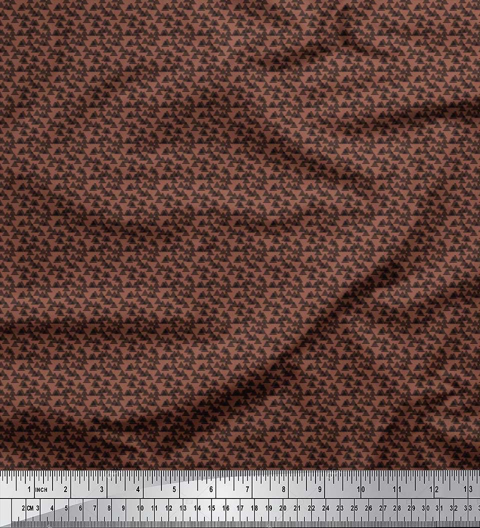 Soimoi Velvet Fabric Triangle Shirting Fabric Prints by Yard 58 Inch Wide