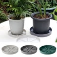 thumbnail image 2 of Jierger Plateau Rond Robuste en Plastique pour Pot de Fleurs, Drainage Anti-Rotation Racines Base de Jardinière Respirante, pour Décoration de Plantes en Pot Intérieur Extérieur Maison Jardin Patio Porche, 2 of 9