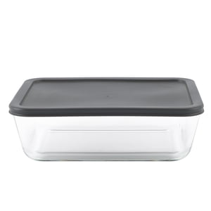 Mainstays Conteneur de stockage alimentaire en verre rectangle avec PE Couvercle 2.5 L