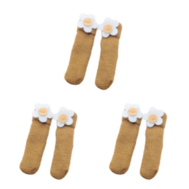 Redempat 24pcs/set Knitted Chair Leg Socks Reliable Protection For Furniture Non Slip Furniture Pads Caps Set Polyester Premium style 4 3Set