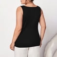 thumbnail image 4 of Yuyuzo Camisoles Grande Taille pour Femmes Sans Manches à Col Rond Sans Coutures Couleur Unie Couche de Base sous-Maillots, 4 of 7