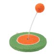thumbnail image 2 of Cat Scratcher Toy, Interactive Sisal Cat Scratching Board With Teaser Stick, Suitable For Kittens And Adult Cats Bite Resistance Cat Scratcher Toy With Sisal Ball, Interactive Claw, 2 of 8