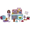 thumbnail image 1 of Barbie Doll Chelsea Pet Vet Playset with Brunette Doll, 2 Puppies, 1 Kitty, 1 Bird and 18 Pieces, 1 of 6