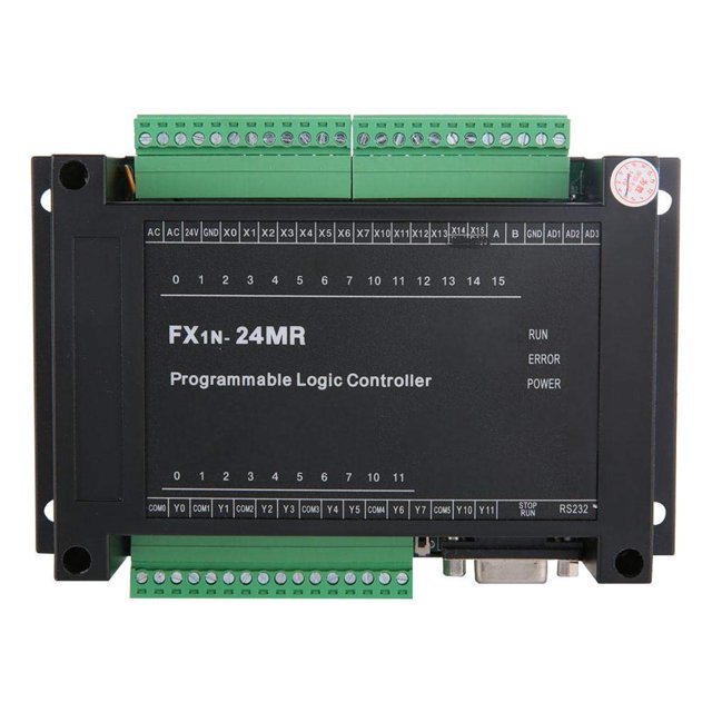 Contrôleur de Contrôle PC 24V Programmable FX1N-24MR Carte de Contrôle Industrielle 14 Entrées 10 Sorties 24V 5A Sortie Transistor PC