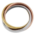thumbnail image 2 of 14K Gold Trinity Tri-Color Hollow Rolling Ring, Size 8, 2 of 2