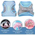 thumbnail image 3 of Enkarl Soft Small Dog Harness and Leash Set Step in Air Mesh Puppy Harness Leash Easy Walk Dog Harness Vest Adjustable Reflective No Pull Dog Harnesses for Small Dogs Cats (Blue Grey, L), 3 of 8