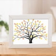 thumbnail image 2 of Abbracc Large Wedding Thumbprint Tree Painting Inkpad Guest Book Yellow, 2 of 8