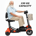 thumbnail image 1 of Trottinette Électrique Pliable et Portable pour Adultes et Aînés avec Siège pour Enfant - Rouge Mat, 1 of 11