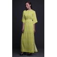 thumbnail image 4 of Bimba Rayon Ogee Ikat Printed Womens Long MaxiDressGown With Side Slit-X-Large, 4 of 6