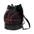 thumbnail image 1 of Lksixu Single Basketball Bag, Drawstring Mesh Backpack with Adjustable Shoulder Strap, Heavy Duty Sport Ball Holder Training Equipment Storage Bag for Carrying Soccer Volleyball Baseball Football, 1 of 9