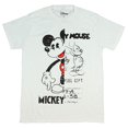 thumbnail image 1 of Disney Men's Mickey Mouse Vintage Half And Half Design T-Shirt (Large), 1 of 2