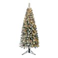 thumbnail image 1 of Home Heritage Corner 5' Flocked 100 LED Pre-Lit Artificial Christmas Tree, 1 of 10