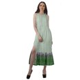 thumbnail image 1 of Moomaya Robe Longue Imprimée pour Femmes, Fente avant, Aguichant, Sans Manches, en Rayonne, Robe de Mariage, 1 of 4
