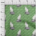 thumbnail image 2 of oneOone Viscose Chiffon Green Fabric Animal Cat With Text Texture Craft Projects Decor Fabric Printed By The Yard 42 Inch Wide, 2 of 4