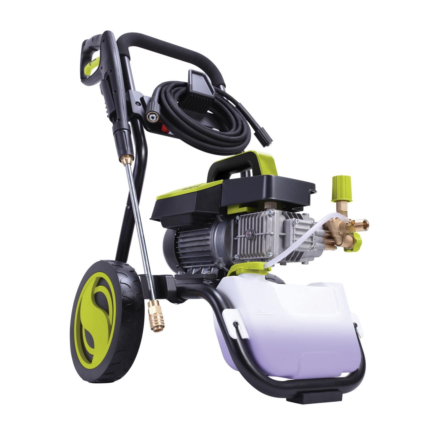 Sun Joe SPX9005-PRO Commercial Series Cold Water Electric Direct Drive Crank Shaft Pressure Washer, 2.15 HP Brushless Induction Motor, 120 Volt, Wall Mount, Roll Cage, 1300 PSI Max* , 2 GPM Max*