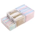 thumbnail image 3 of CHOK Home Edit Storage  Mesh Storage Box Foldable Closet Clothes Dividers Nylon Dresser Compartments Organizers White O323, 3 of 9