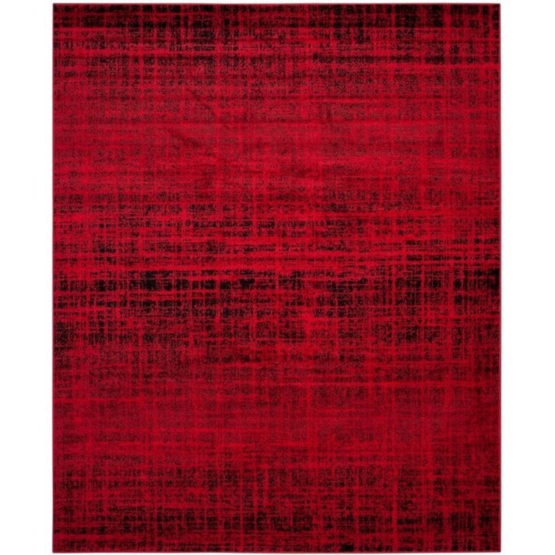 Safavieh Adirondack Collection ADR116F Tapis Moderne Abstrait Rouge et Noir (2 Pieds6 Pouces x 4 Pieds)