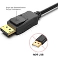 thumbnail image 3 of DisplayPort to HDMI 6 Feet Gold-Plated Cable, Avacon Display Port to HDMI Adapter Male to Male Black ,3 Pack, 3 of 5