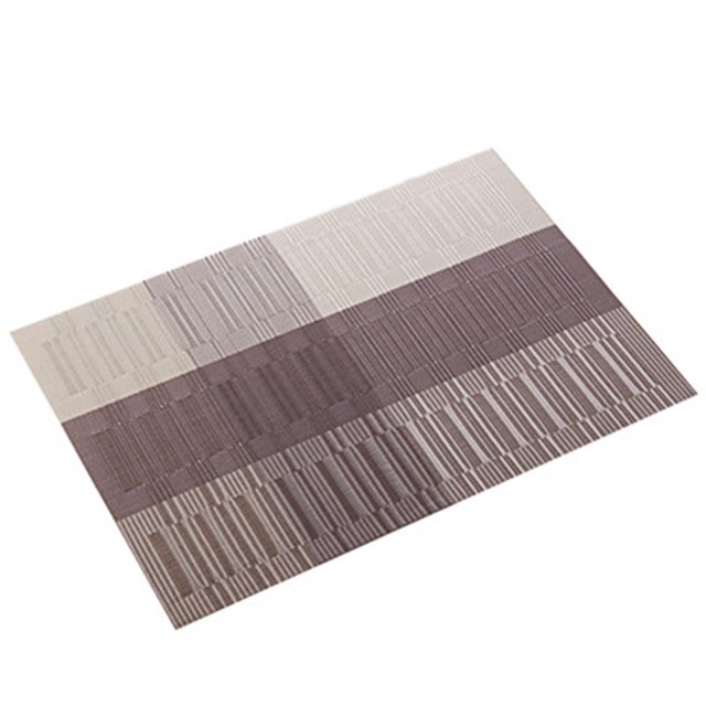 CAROOTU 6PCS Placemats Heat-Resistant Stain Resistant Anti-Skid Washable Table Mats Square PVC Placemats