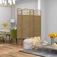 thumbnail image 2 of HOMCOM 5.6ft Folding Room Divider, Freestanding Privacy Screen for Bedroom, 2 of 10