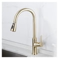 thumbnail image 1 of Kitchen Faucet Black Pull Out Kitchen Tap Brushed Gold Pull Down Kitchen Mixer Rotating Sink Faucet Mixer Tap Brass ,Effortless Installation, 1 of 7