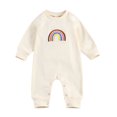 thumbnail image 1 of Barboteuse pour Enfants, Combinaison à Manches Longues Col Rond Motif Arc-en-Ciel pour Tout-Petits, 1 of 3