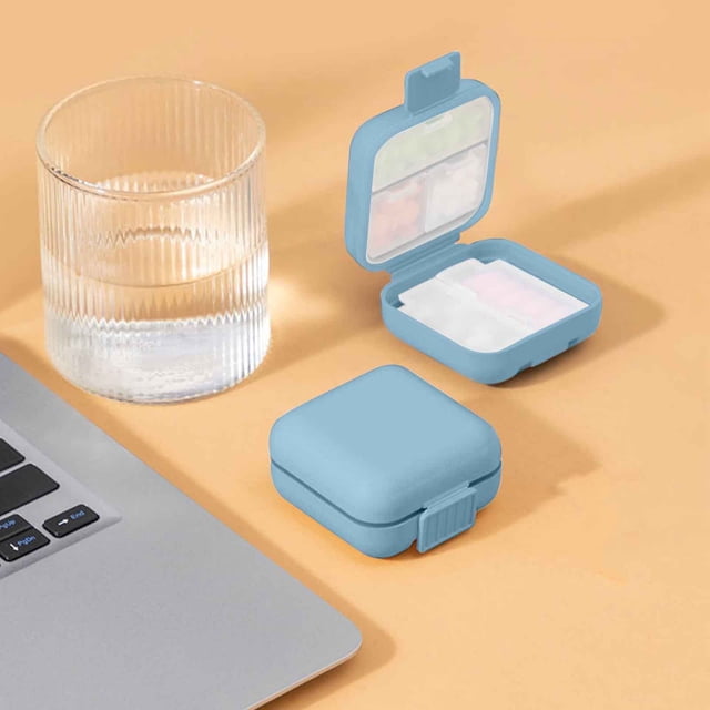 Blueek Plastic Medication Dispenser - Innovative Divider Cutter for Accurate Dosage | Travel-Friendly, Cost-Effective Pill Organizer