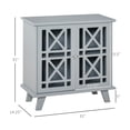 thumbnail image 3 of HOMCOM Storage Cabinet with Fretwork Doors Shelf Modern Sideboard Buffet, 3 of 10