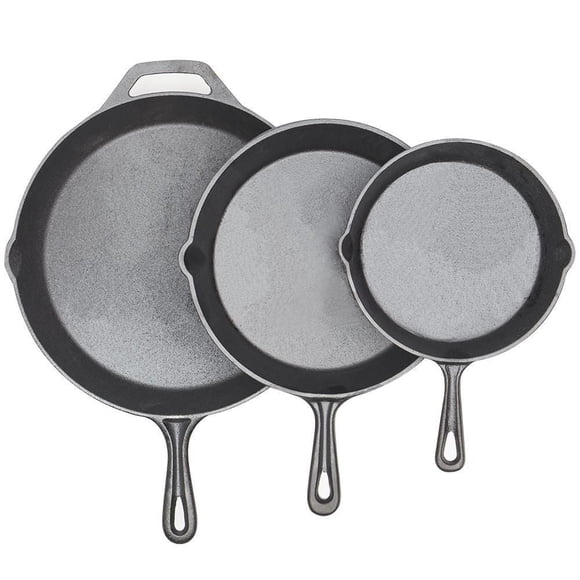 Home Basics Ensemble de 3 poêles en fonte
