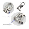 thumbnail image 3 of Double Jaw Shackle Professional Heavy Duty 304 Stainless Steel Rolling Shackle Device For Swing Climbing Rope, 3 of 8
