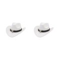 thumbnail image 4 of Decodeary Western Outback Cowboy Hat Channel Inner Cowboy Classic Hat Large Brim Provides white 2Set, 4 of 6