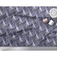 thumbnail image 2 of Soimoi Blue Georgette Viscose Fabric Text & Crow Bird Decor Fabric Printed Yard 44 Inch Wide, 2 of 3