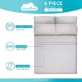 thumbnail image 4 of DreamCare 6 Piece Deep Pocket Sheets Microfiber Sheets Bed Sheets Bedding Sets King Size, Light Gray, 4 of 5