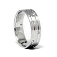 thumbnail image 3 of Mens 14k White Gold Diamond Comfort Fit Wedding Ring Band 6MM, 3 of 3