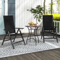 thumbnail image 2 of Costway 1 PCS Chaise Pliante de Patio Chaises d'Extérieur avec Siège Rembourré, Dossier Réglable Noir, 2 of 10