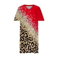 thumbnail image 5 of Robe d'Été pour Femmes 2024 Mode Robe Grande Taille pour Col en V Décontractée Robes Soleil Poche Genou Manches Courtes avec Poches Rabais de 50 % Liquidation!, 5 of 5
