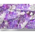 thumbnail image 3 of Soimoi Georgette Viscose Fabric Snowflake & Tree Watercolor Print Sewing Fabric Yard 42 Inch Wide, 3 of 3