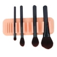 thumbnail image 1 of Makeup Brush Holder, Stand Makeup Brush Cleaner, Soft Wall-Mounted Makeup Brush Rack Makeup Brush Cleaner Pad For Home Use Kitchen Bathroom Bedroom Pink,Dark Red, 1 of 8