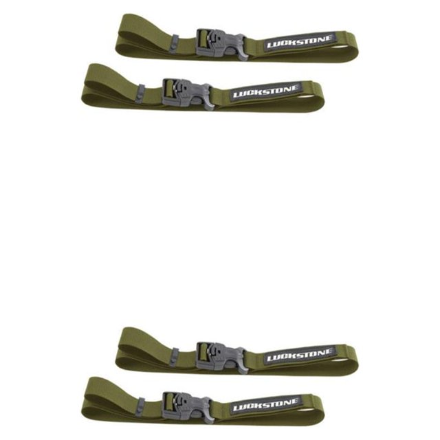 QualitChoice 1/2/3/5 2X Attaché Ceinture Ensemble Bagages Cils Sangle Cargo Cravate Stockage Randonnée Camping Boucle Valise de Voyage Réglable Durable Vert Foncé / L 2PCS