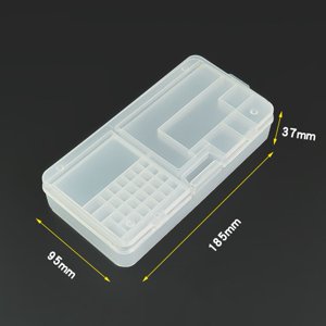 Boîte à outils Rectangle transparent Boîte de stockage en plastique Porte vis pour composants électroniques Boîte à outil de conteneur organisateur de cas