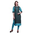 thumbnail image 1 of Bimba Robes Tuniques Droites pour Femmes Imprimé Kurta d'Été, 1 of 6