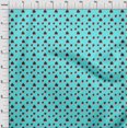 thumbnail image 3 of oneOone Tissu Tabby en Soie Bleu Aqua Rouge Insecte Projets d'Artisanat Décor Tissu Imprimé au Mètre 42 Pouces de Large, 3 of 4