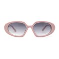 thumbnail image 1 of Minimal Mod Clout Trendy Plastic Fashion Sunglasses Pink Smoke, 1 of 4