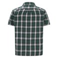 thumbnail image 3 of Penkiiy Chemise Tissée à Manches Courtes pour Homme, Coupe Régulière, Boutonnée, avec Poche, G Vert, 3 of 5