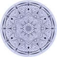 thumbnail image 1 of Ahgly Company Tapis d'Intérieur Lavable en Machine Carré Lavande Bleu, 3 Pieds Carré, 1 of 7