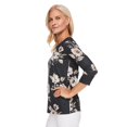 thumbnail image 4 of Iyla Women's 3/4 Sleeve Hacci Top, 4 of 6