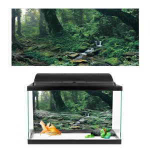 PVC Fish Tank Poster, Riverway Fish Tank Background Poster, Pets Animals Fish Tank For Aquarium