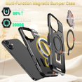 thumbnail image 2 of KOMI for iPhone 16 Pro Max MagSafe Case with Adjustable Metal Camera Lens Cover Stand with 1 Screen Protector,[Mil-Grade Protect] Rugged Heavy Duty Magnetic Case for iPhone 16 Pro Max 6.9" Black, 2 of 5