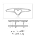 thumbnail image 3 of Bague pour Femmes Mode Mignonne Creux Coeur Cuivre Bijoux Bague Simple Band, 3 of 8
